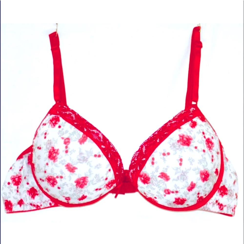 NWT Brazilian Style 🔥🔥Sexy Underwired Padded Bra Floral Print Size Medium - Picture 1 of 9